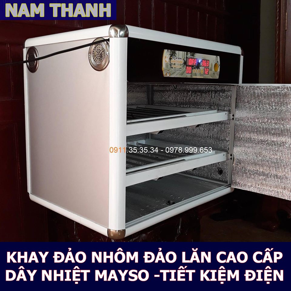 Máy ấp trứng Nam Thanh ấp tự động 100 trứng gà, vịt, chim cút, bồ câu - Nở trên 95% - Bảo hành 1 năm