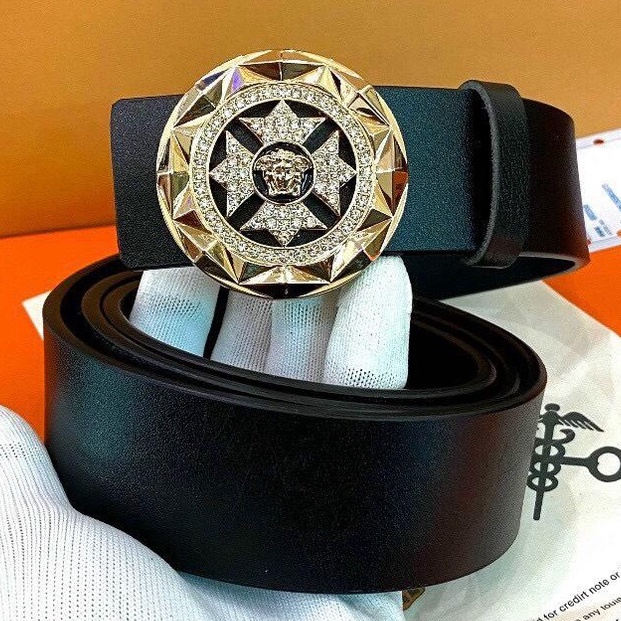 Thắt lưng nam dây nịt nam mặt đá tròn xoay đính đá cao cấp