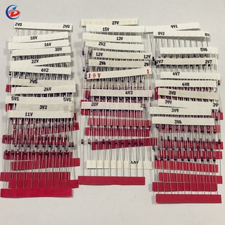 300 CÁI 30 Giá trị 0,5w 1 / 2w Zener Diode 2V-39V Gói thành phần