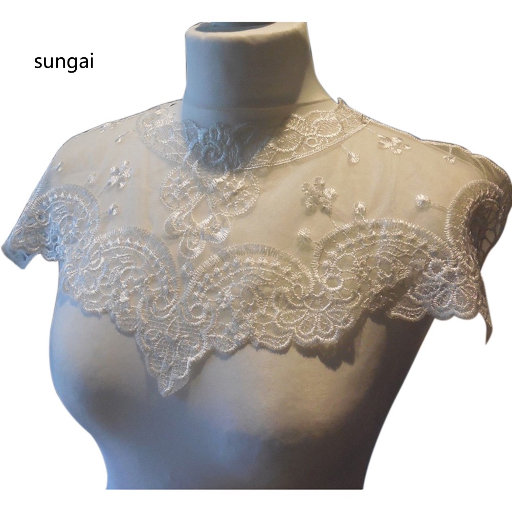 Tấm cổ áo phối ren dùng cho trang trí quần áo thủ công