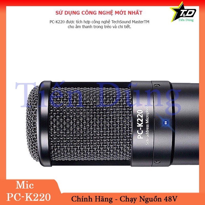 Mic Thu Âm Takstar PC K220 ⚡FREESHIP⚡ Phiên Bản Mới Chính Hãng Hỗ Trợ Thu Âm Livestream Và Karaoke