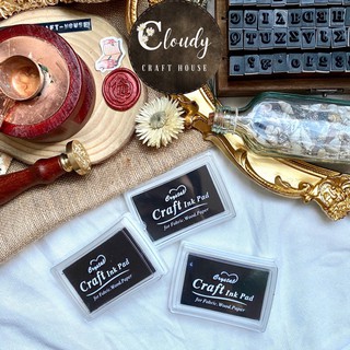 Hộp dấu mực màu đen Cloudy Craft House -CCH130