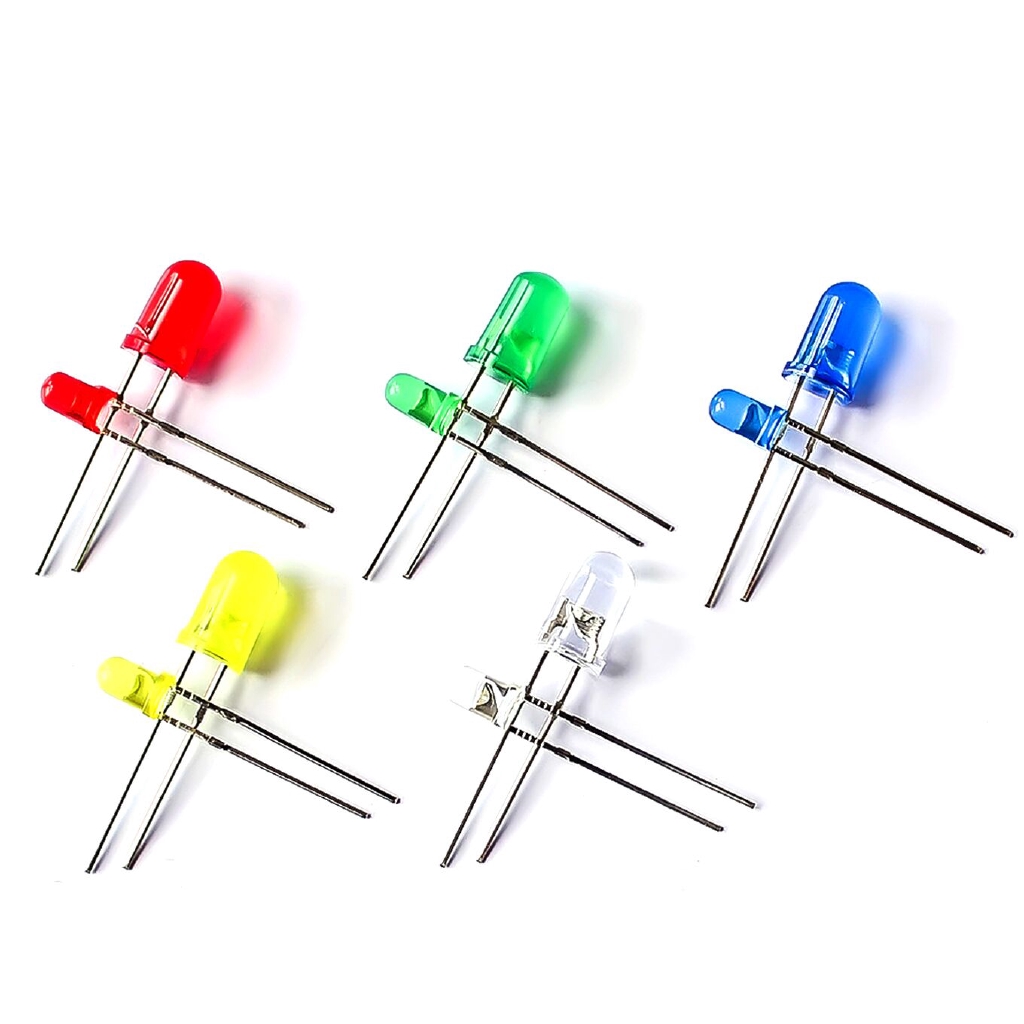 100PC/Lot 3MM 5MM Led Kit Mixed Color Red Green Yellow Blue White Light Emitting Diode