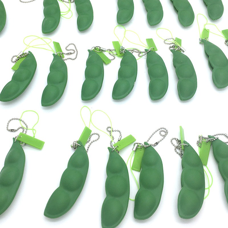 MÓC KHÓA HẠT LẠC Móc khóa đồ chơi bóp nén xếp hình hạt đậu vui nhộn giải tỏa căng thẳng sáng tạo