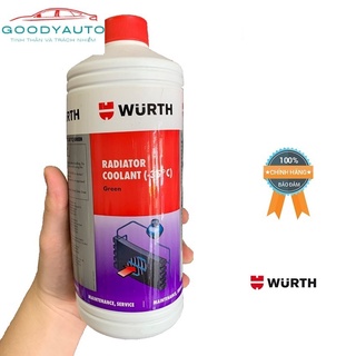 Nước làm mát đỏ động cơ Wurth Radiator Coolant loại pha sẵn 1 lít GOODYAUTO
