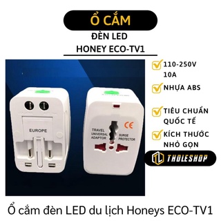 Ổ cắm du lịch đa năng - Ổ Cắm Honeys ECO-TV1 tiện lợi nhỏ gọn chuyển đổi qua lại giữa các đầu cắm 5685