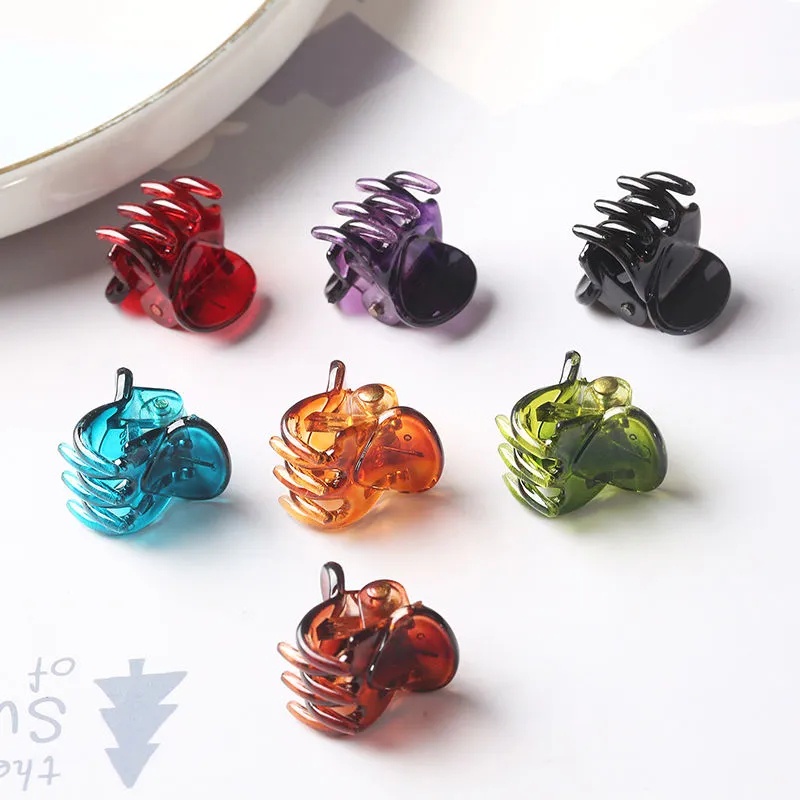 Set 10 Kẹp Tóc Mini Bằng Nhựa Đơn Giản Thời Trang Cho Nữ