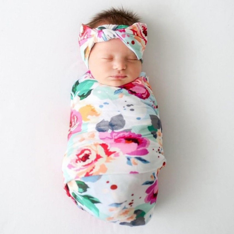 Bộ 2 Túi Ngủ Cotton Mềm Mại Kèm Băng Đô Dành Cho Trẻ Sơ Sinh