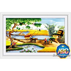 Tranh Đính Đá Phong Cảnh DF333 180x110cm