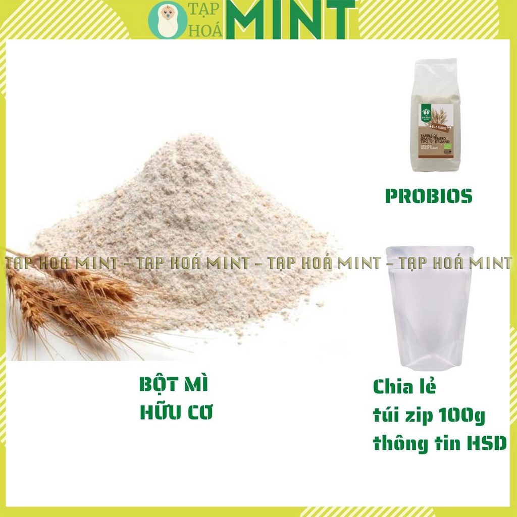 Bột mì hữu cơ không tẩy trắng Probios gói 1kg bé ăn dặm - Tạp hoá mint