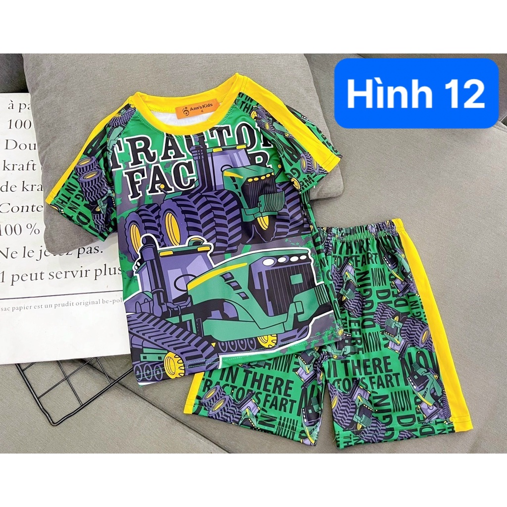 SIÊU SALE BỘ 3D CỘC TAY BÉ TRAI BÉ GÁI XINH XẮN SIZE 12-26KG(CT3D)