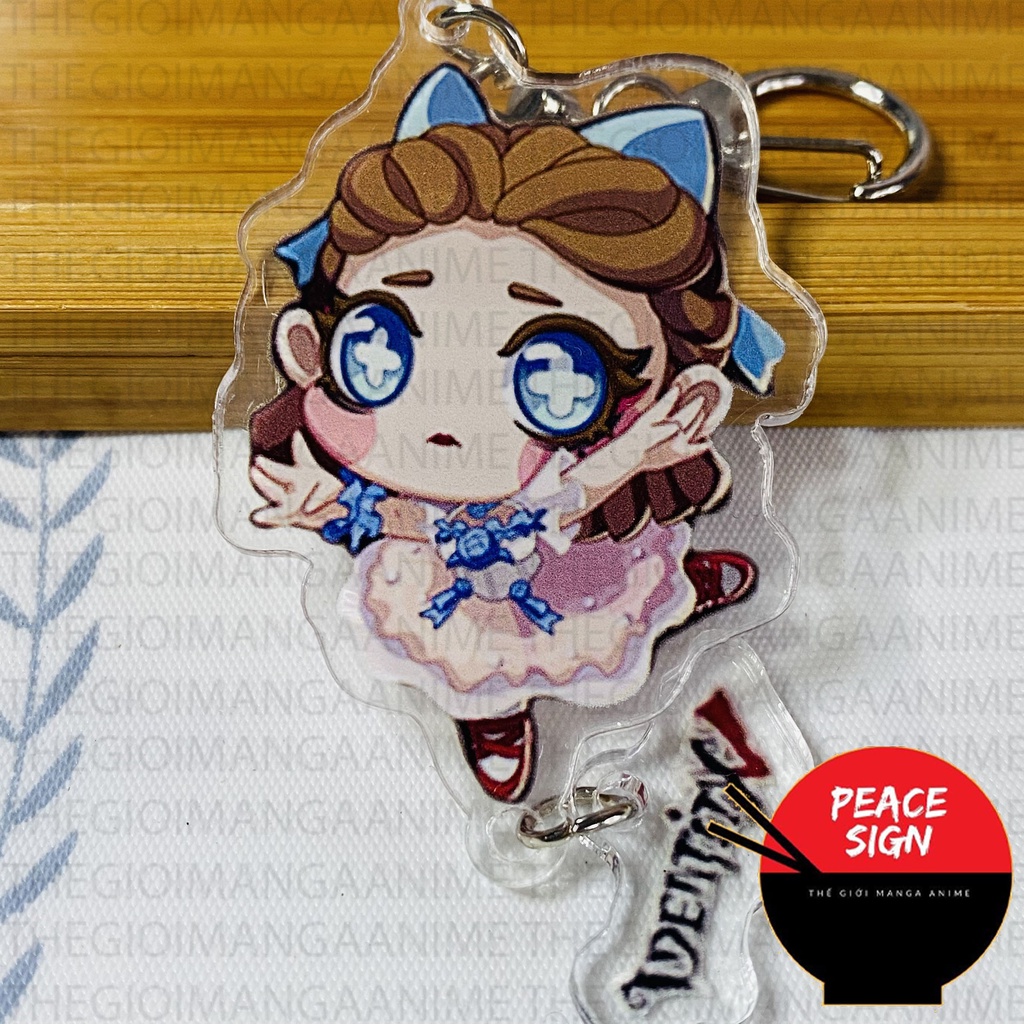 ( Mica trong acrylic ) Móc khóa in hình IDENTITY V ver TREO THẢ anime chibi dễ thương