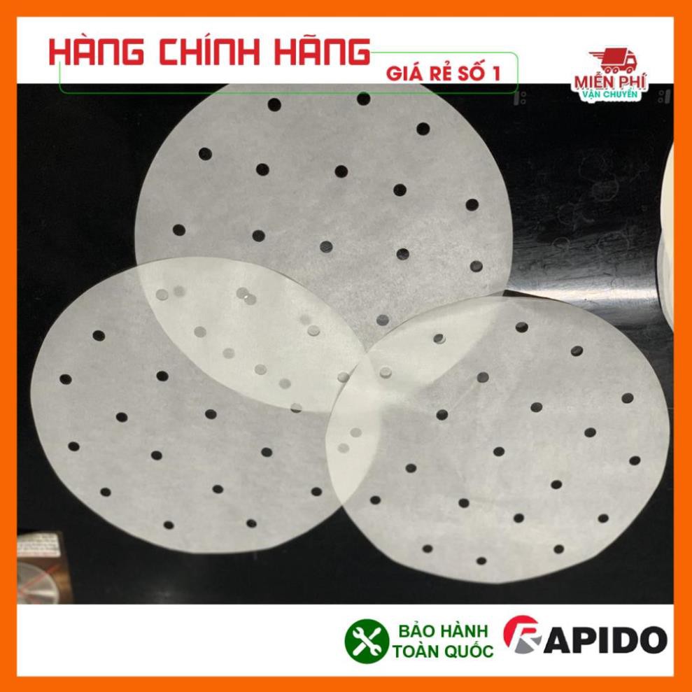 Tệp 100 giấy nến đục lỗ cho nồi chiên không dầu 20cm - hàng chính hãng công ty RAPIDO