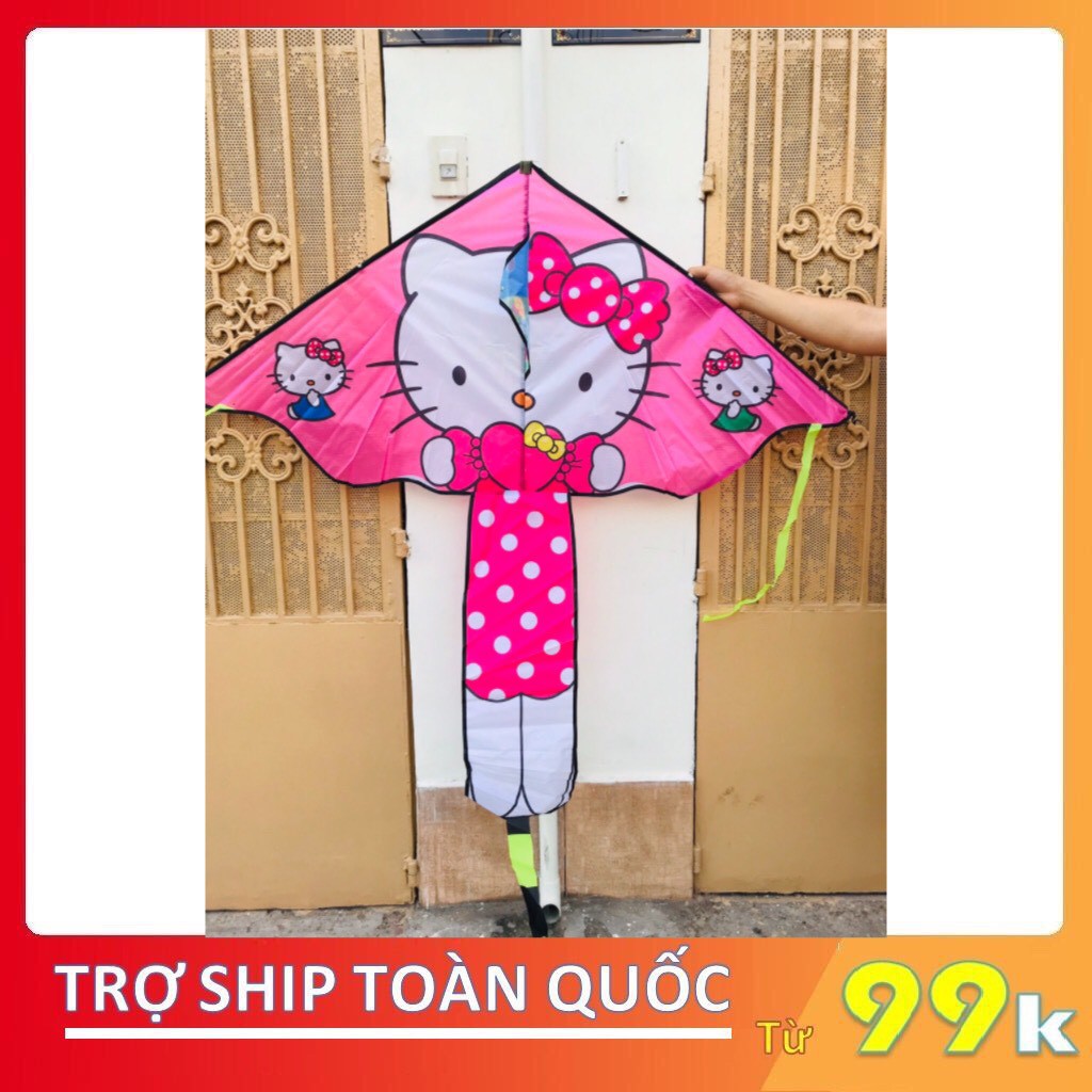 DIỀU - HELLO KITTY NƠ + TẶNG CẦM THẢ DIỀU 150 MÉT DÂY  (SHOP DIỀU GIÁ RẺ-ĐẸP)