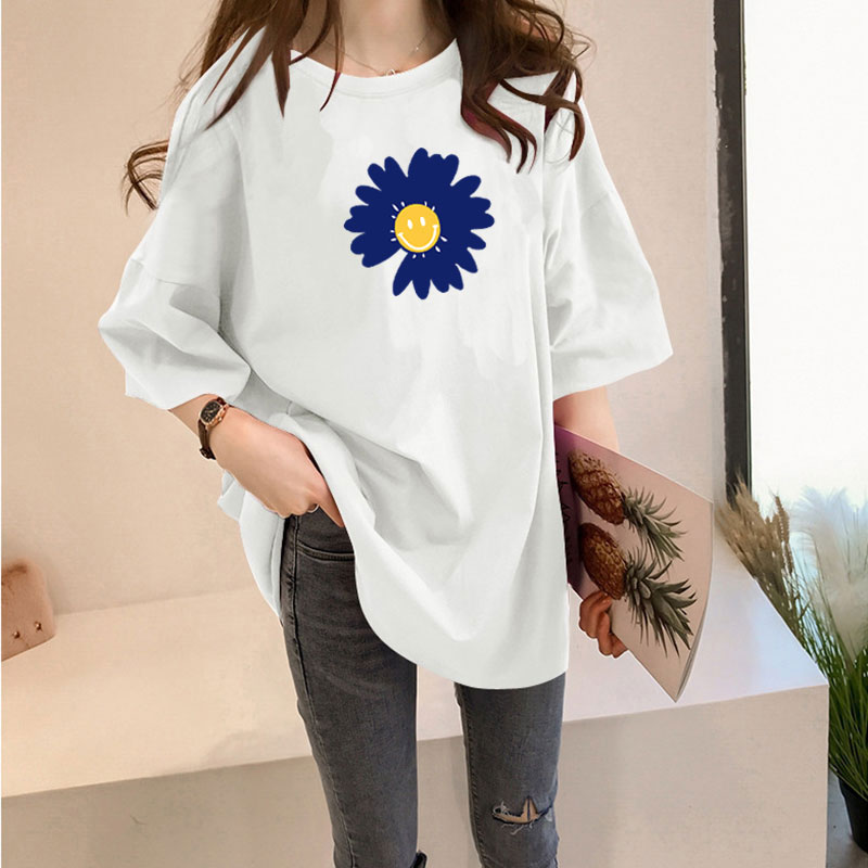 NRVP Áo Thun Nữ Ngắn Tay Họa Tiết Hoạt Hình Thời Trang