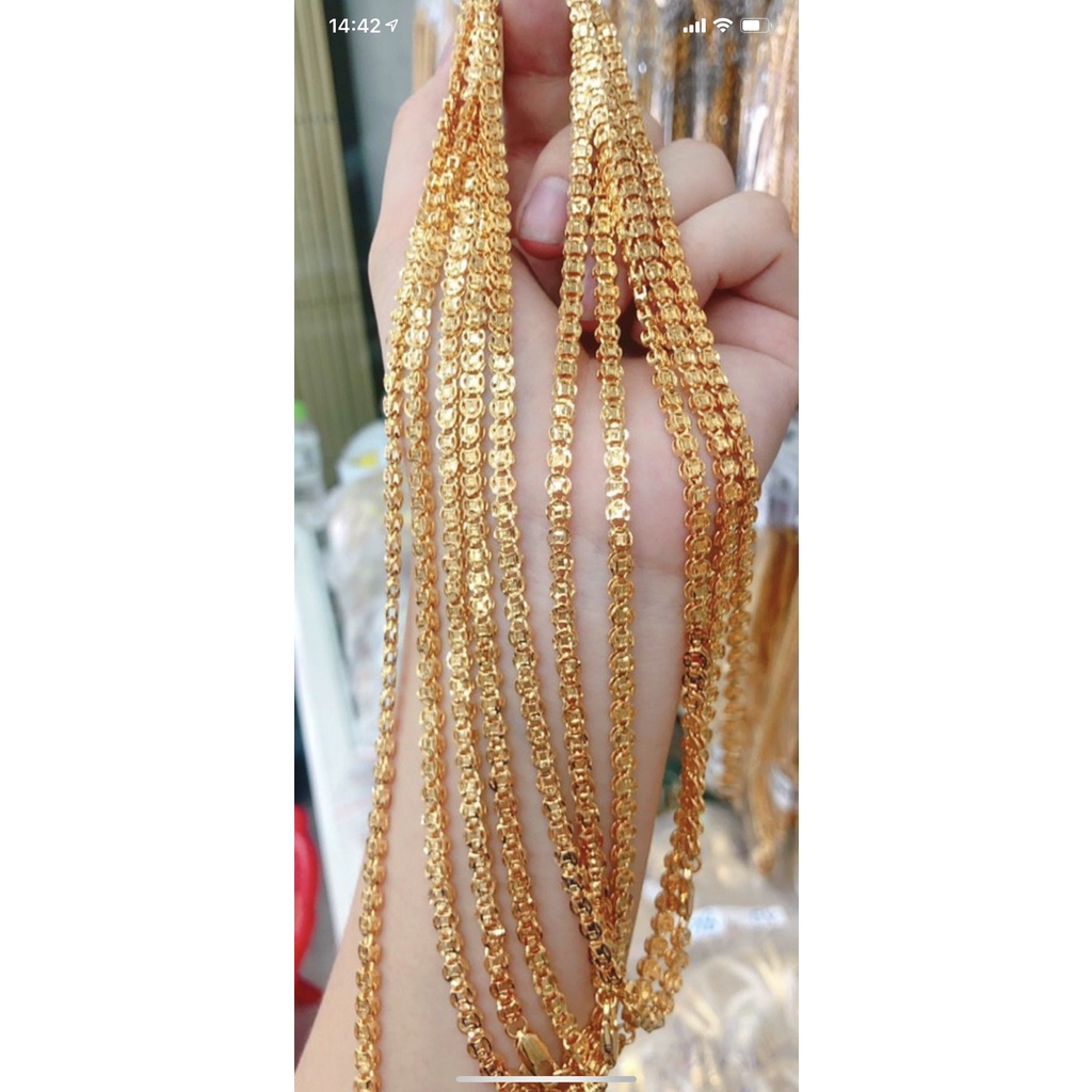 Dây chuyền nữ mạ vàng 18K Mẫu 05.050R.1103217 - Bền màu - Mang đi chơi, đi tiệc rất đẹp