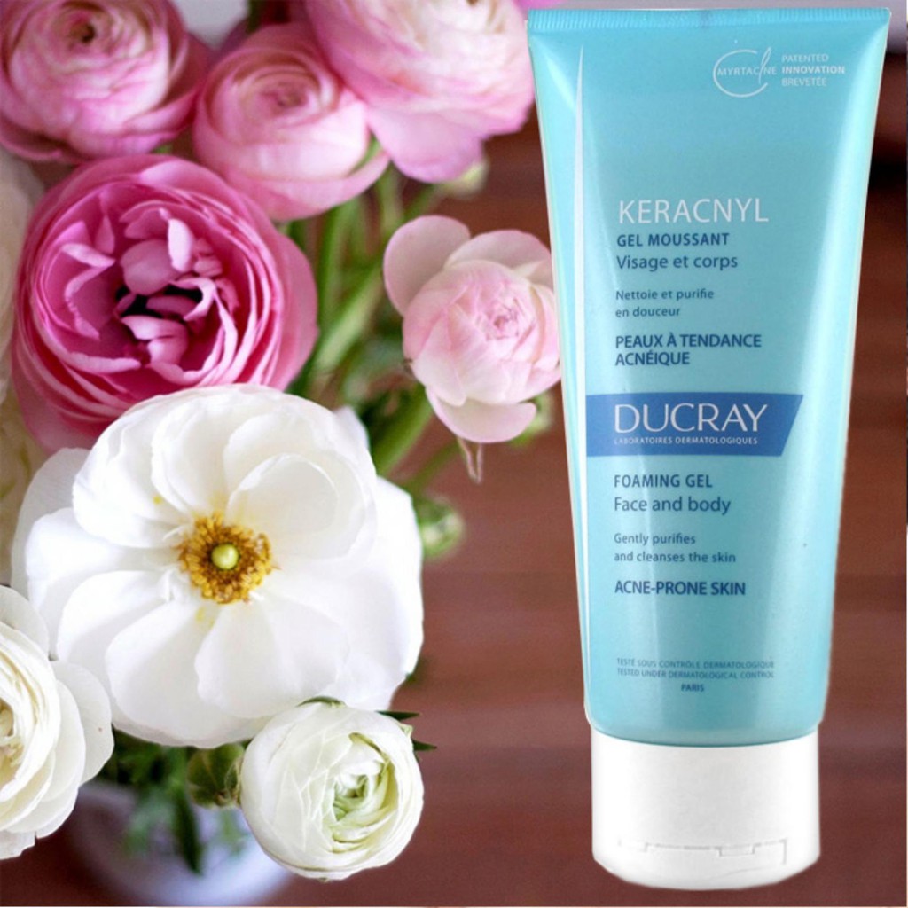 [Mã FMCGMALL - 8% đơn 250K] Gel rửa mặt cho da nhờn mụn Keracnyl Gel Moussant 200ml - Ducray | BigBuy360 - bigbuy360.vn