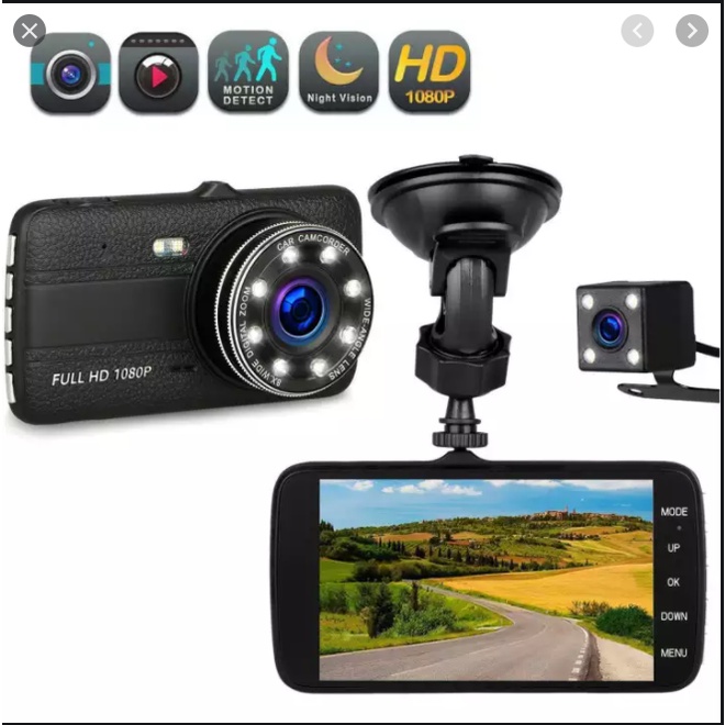 Máy Quay Hành Trình Ô Tô Full HD, CCamera Hành trình Dual Lens DVR 1080p, Chống Thấm Nước, Chống Va Đập - BH UY TÍN