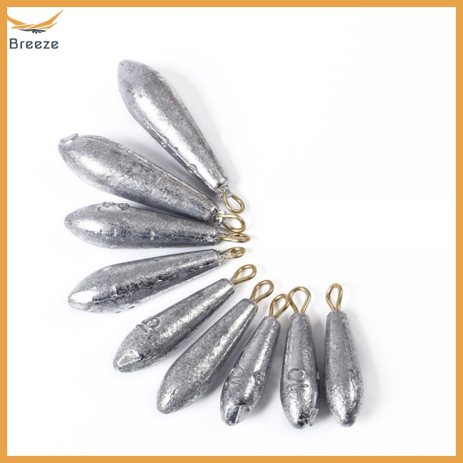 breeze Raindrop  Streamlined  Shape Fishing  Weights Fishing Lead Sinker For Bottom Fishing Sea Fishing