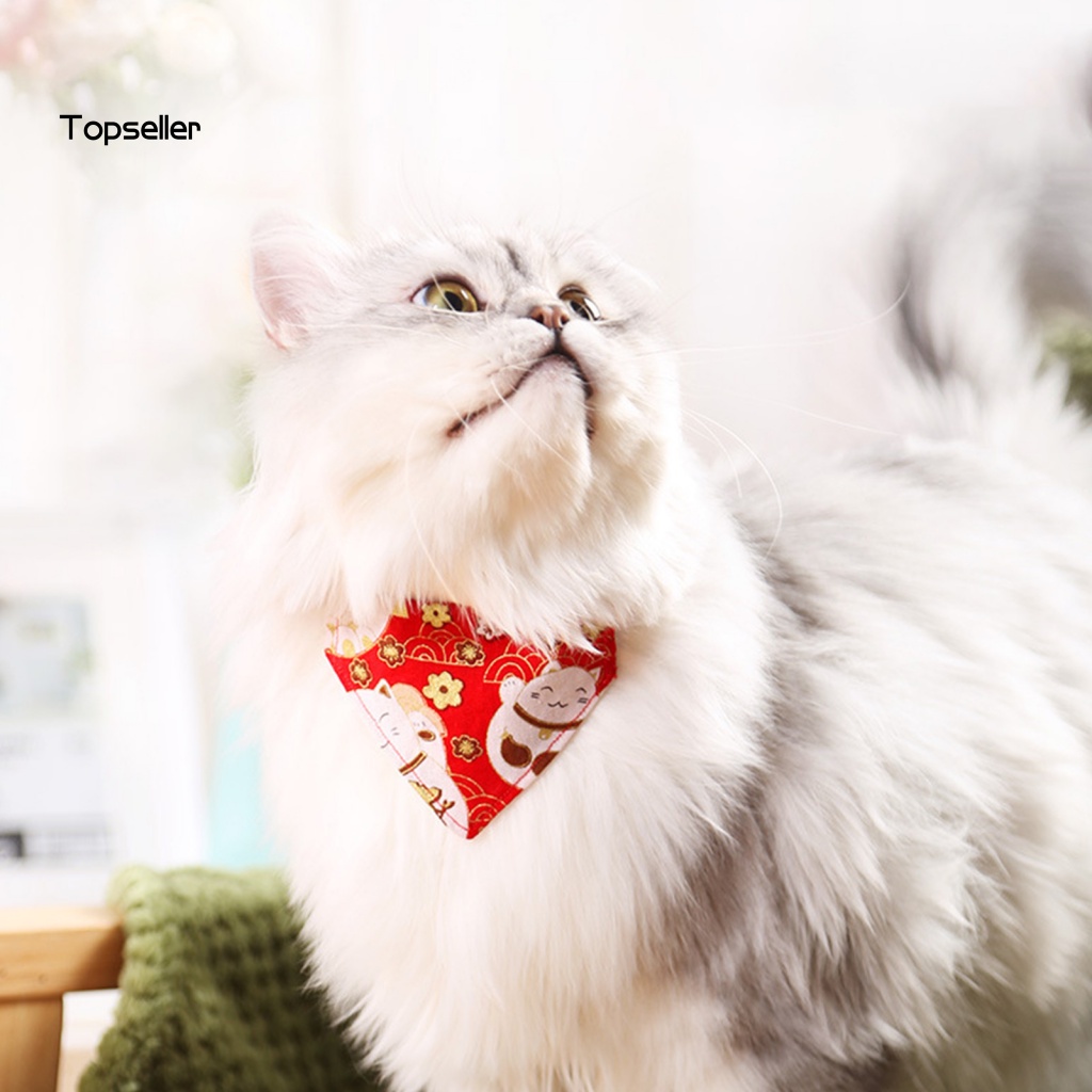 Khăn Choàng Cổ Hình Tam Giác Có Thể Giặt Sạch Dành Cho Mèo Cưng