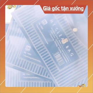 [Sale 1k Giá hủy diệt]Túi Clear bag/ túi khuy bấm/ túi đựng bài kiểm tra/ file đựng tài liệu khổ A4 Trà My 17930 [] . }