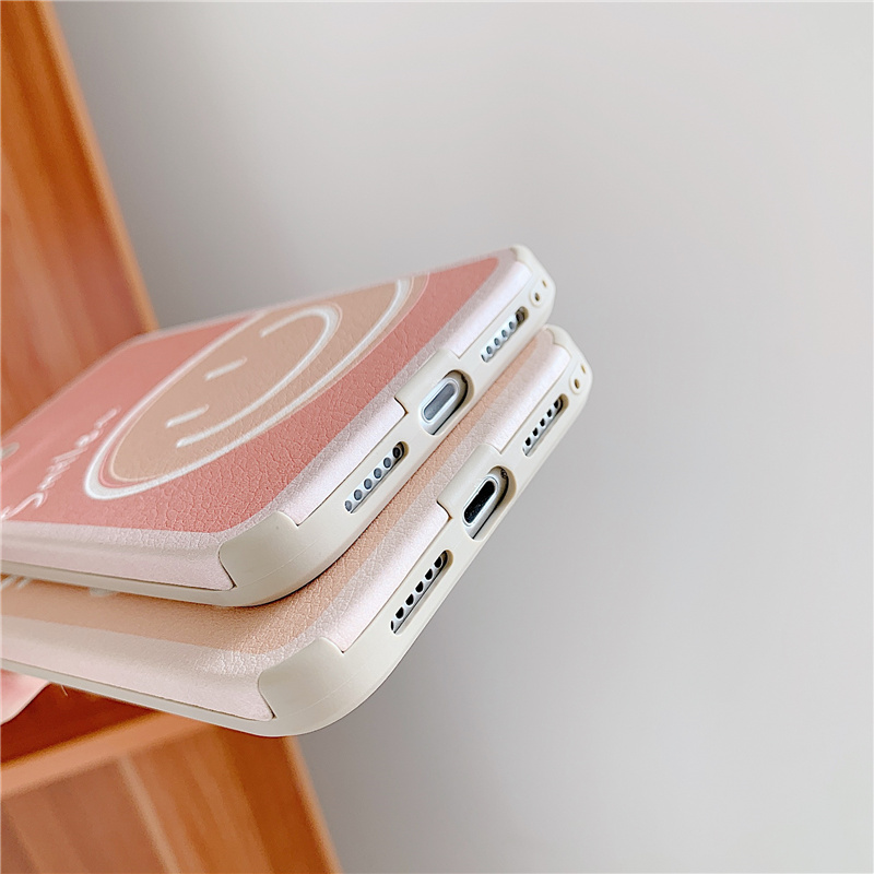 Ốp điện thoại da in hình tranh sơn dầu mặt cười bảo vệ ống kính cho iPhone 12 Pro Max iP11 X XR | BigBuy360 - bigbuy360.vn