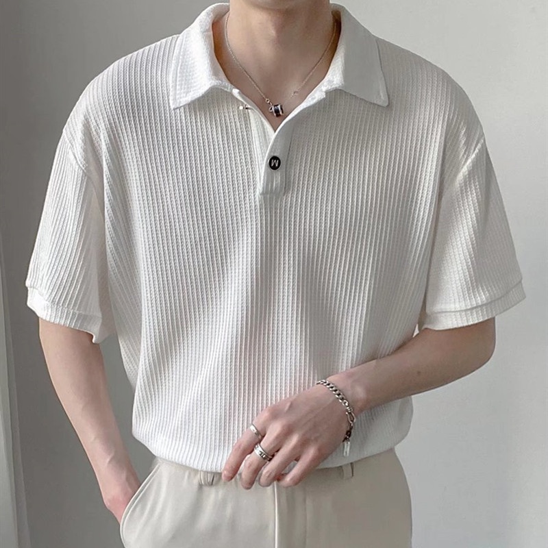 Áo Sơ Mi polo Nửa Tay ZPZ Nhẹ Phong Cách Trưởng Thành Nam Mùa Hè Dạo Phố Nửa Tay T Nam Top Phiên Bản Hàn Quốc Ve Áo Thun