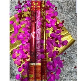 Pháo giấy hoa hồng trái tim lốc 6 cây dùng cho đám cưới