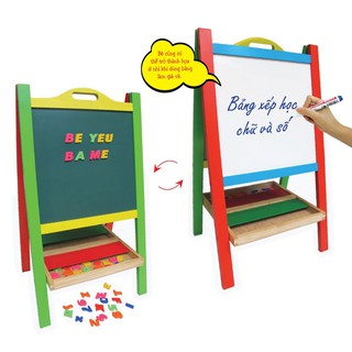 Bảng xếp học chữ và số size lớn có nam châm, bảng học chữ và số đồ chơi mà học an toàn