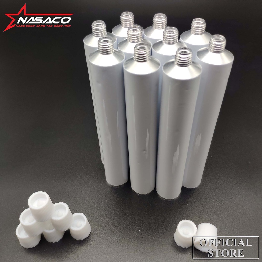 Combo 50 Tuýp Nhôm 19mm Chiết Mỹ Phẩm Sức Chứa 20g - NASACO