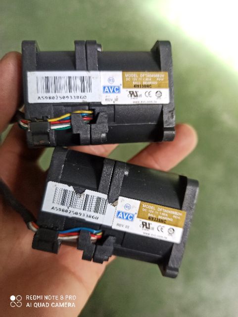 Quạt bộ đôi máy chủ AVC siêu tốc độ 12v 1.9A Tai nắm cam