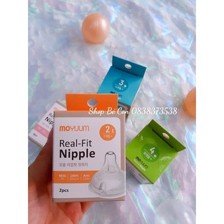[Có sẵn] [Ảnh thật] Núm Ti Moyuum Hàn Quốc (Số 1-2-3-4)