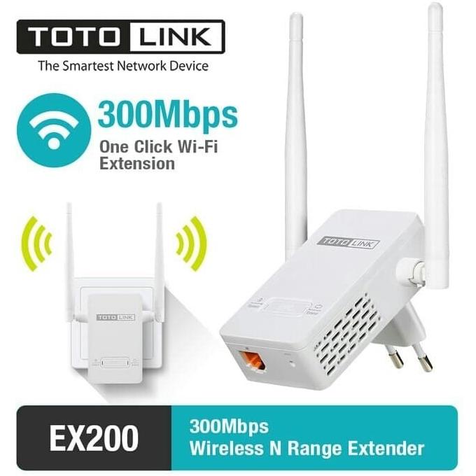 Thiết bị phát WIFI Totolink EX200 WIRELESS N RANGE EXTENDER 300MBPS | BigBuy360 - bigbuy360.vn