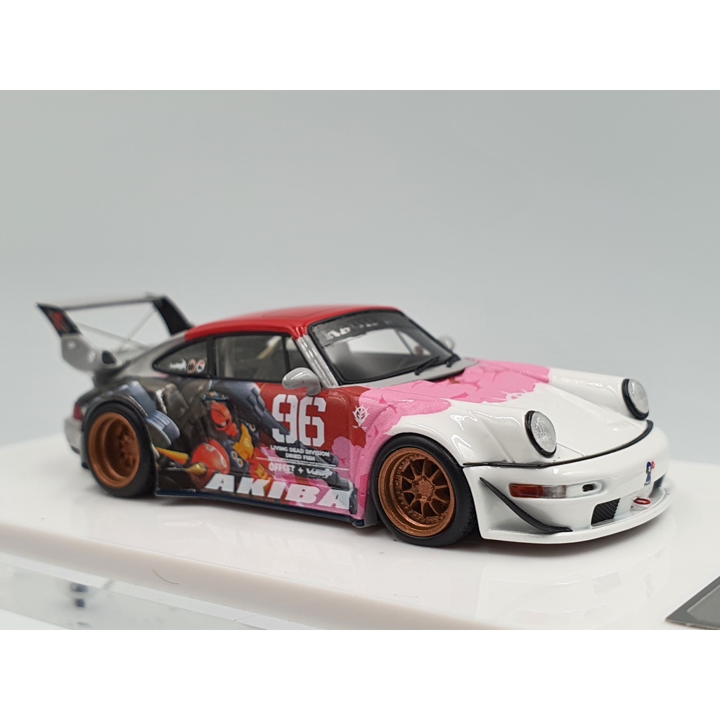 Xe Mô Hình Porsche 911(964) RWB &quot;Akiba&quot; Zaku Style 1:64 Fuelme ( Trắng )