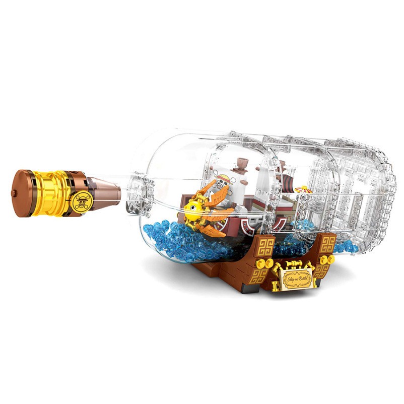 Lắp ghép Mô hình One Piece Thousand Sunny Xếp hình Thuyền Đảo Hải Tặc trong chai SY6294