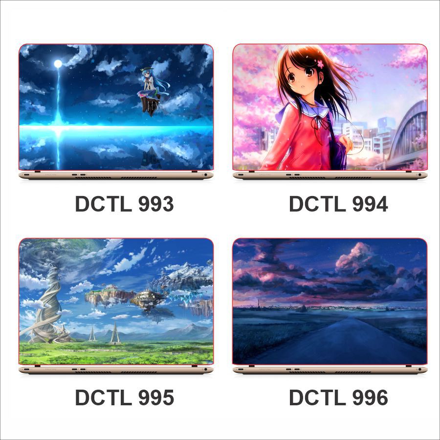 Miếng decal dán mặt lưng Laptop Anime - Mã DCLT 980 - 1000