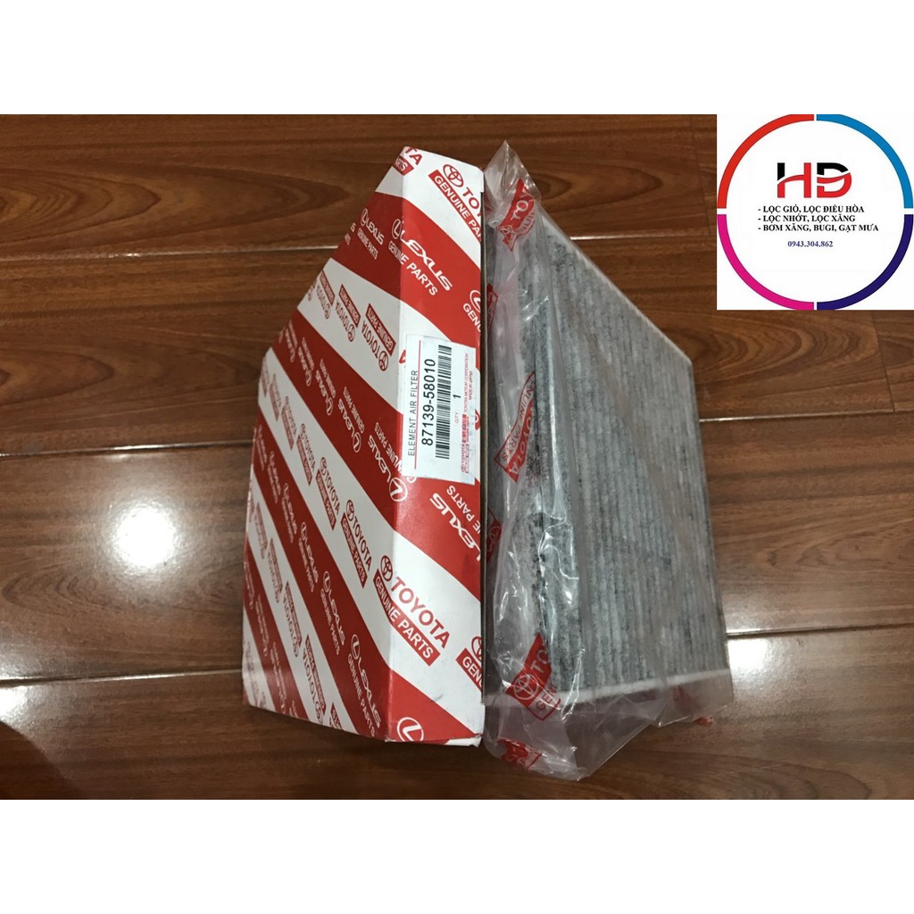 Lọc gió điều hòa than hoạt tính Toyota Hilux, Innova, Fortuner 2016-2020 87139-58010