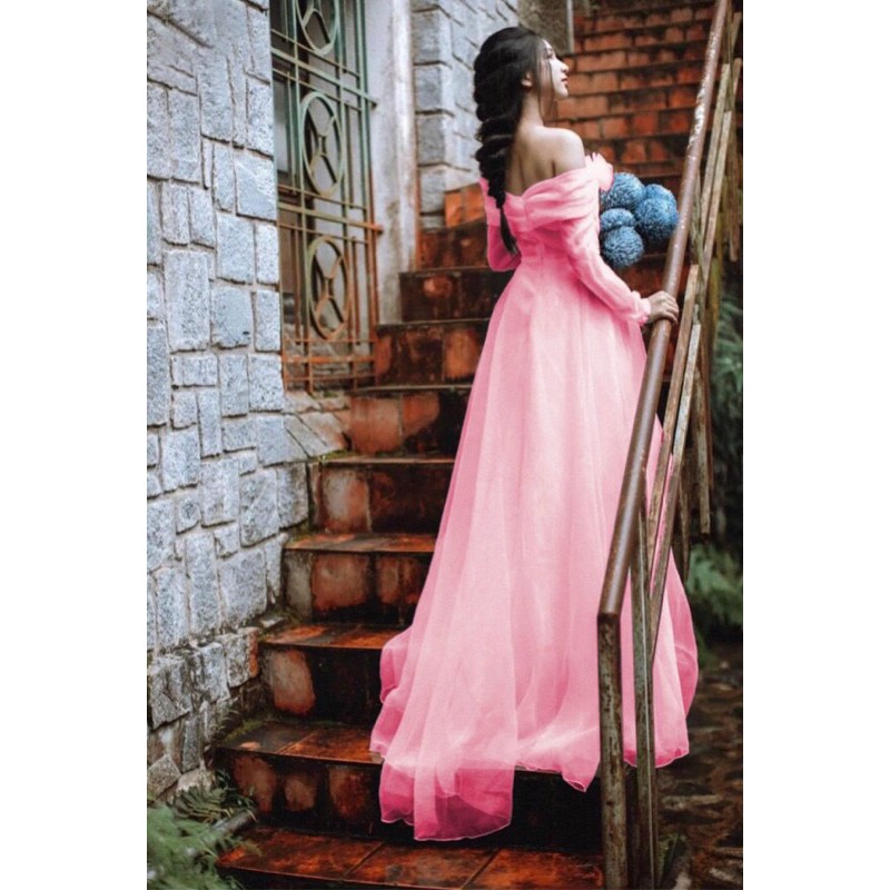 ĐẦM MAXI HOA TAY DÀI