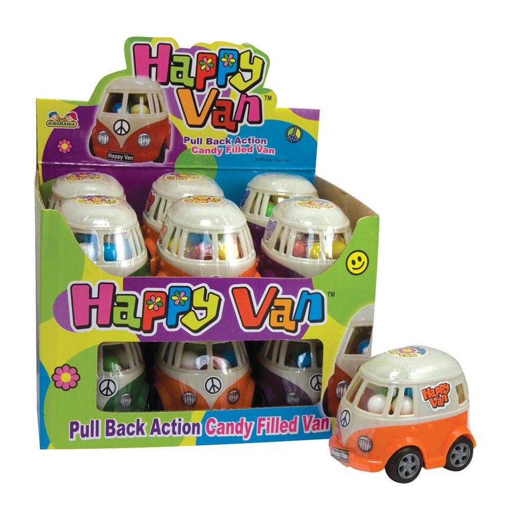 ( Bán sỉ ) Lốc 12c Kẹo chiếc xe Kidsmania Happy Van 15gr