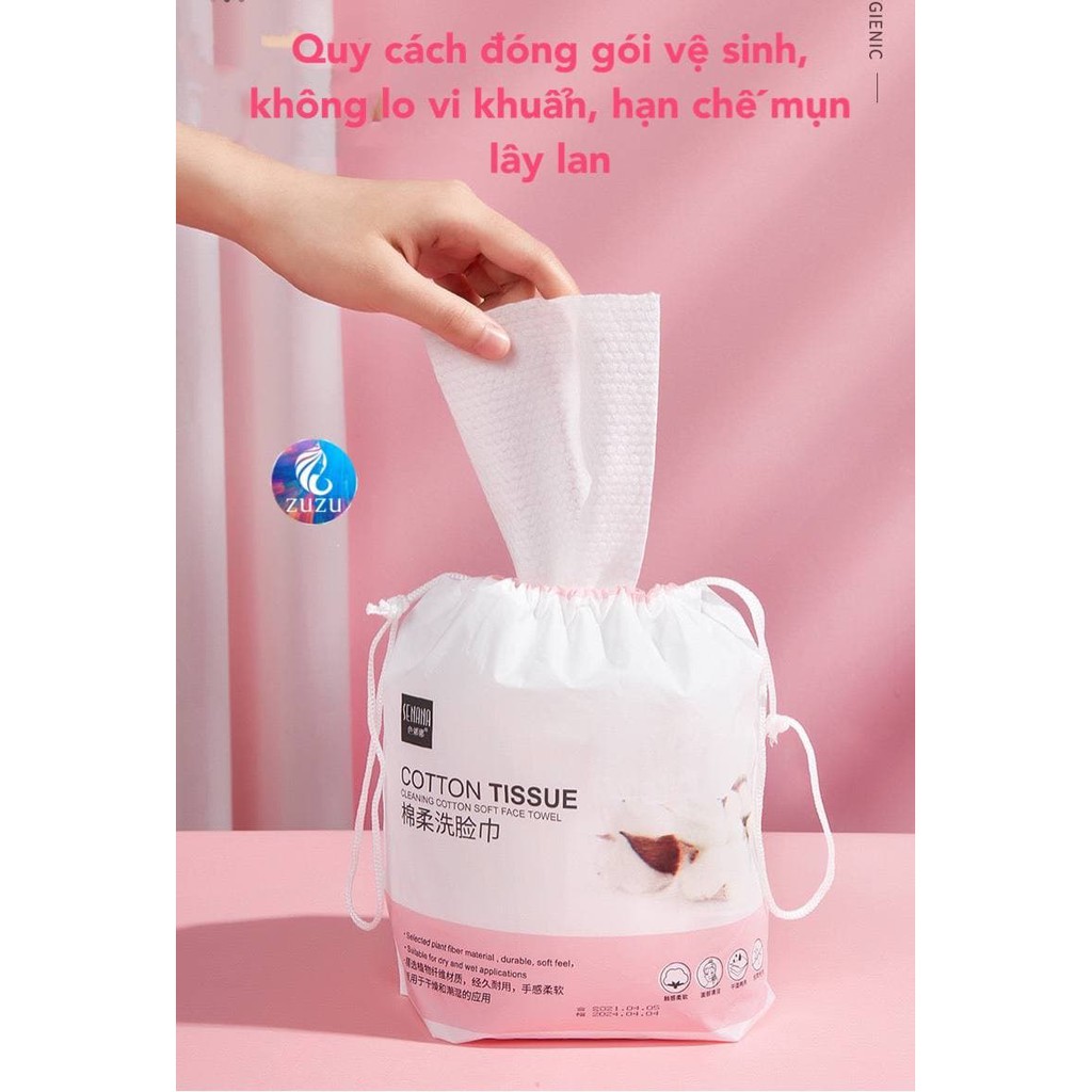 CUỘN 60 KHĂN MẶT 20X20 khô tẩy trang đa năng .Khăn lau mặt khô dùng 1 lần MẶT NHÁM VÊ SINH VÀ KHÔNG BỊ XỔ BÔNG