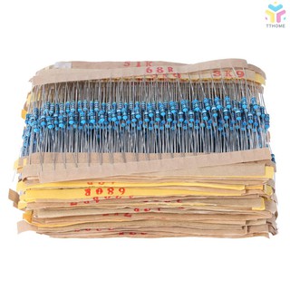 Bộ 2000 biến trở 1/4w 100 giá trị 1 ohm - 1m ohm tráng phim kim loại