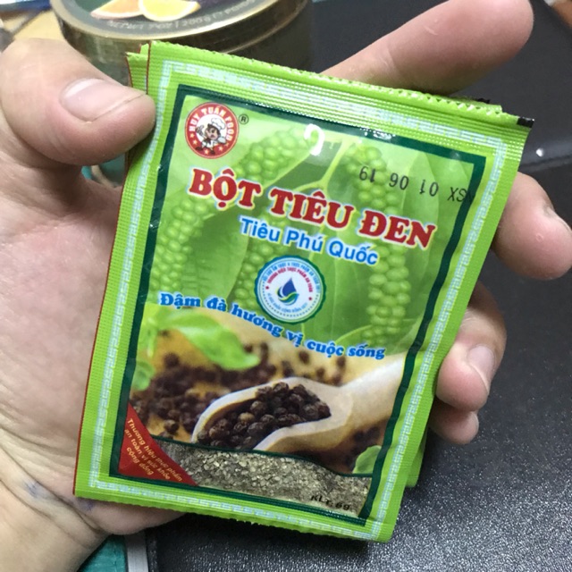 Lốc 5 túi bột tiêu Đen Phú Quốc HuyTuanFood 6g