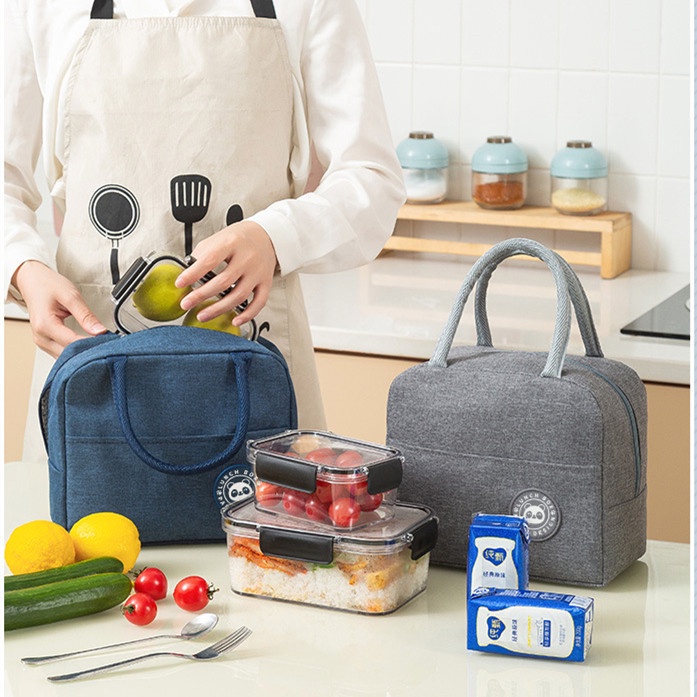 Túi Đựng Hộp Cơm Trưa Lót Giấy Nhôm Dày Giữ Nhiệt Tiện Dụng