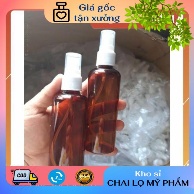 Chai xịt phun sương nâu 20ml/30ml/50ml/100ml - chai lo my pham - lo chiet nuoc hoa  [chai lo my pham gia si]