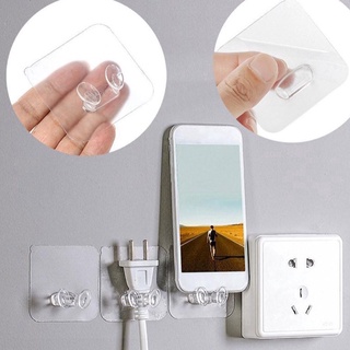 Móc dán tường 2 chân treo phích cắm dây điện,treo đồ đa năng M284