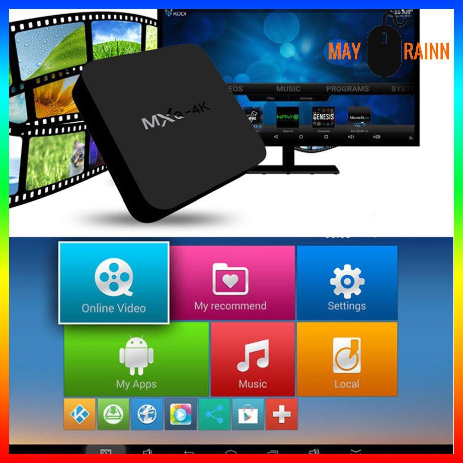 Tv Box Android 7.1 MXQpro Mxq-4K 8G+128G Mxq Pro 4K với điều khiển từ xa