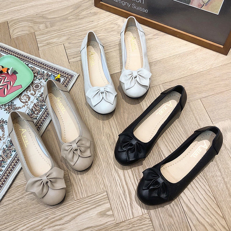 Giày Búp Bê Mũi Tròn Size Lớn 35-43 Thời Trang Cho Phụ Nữ Mang Thai Size 41-42