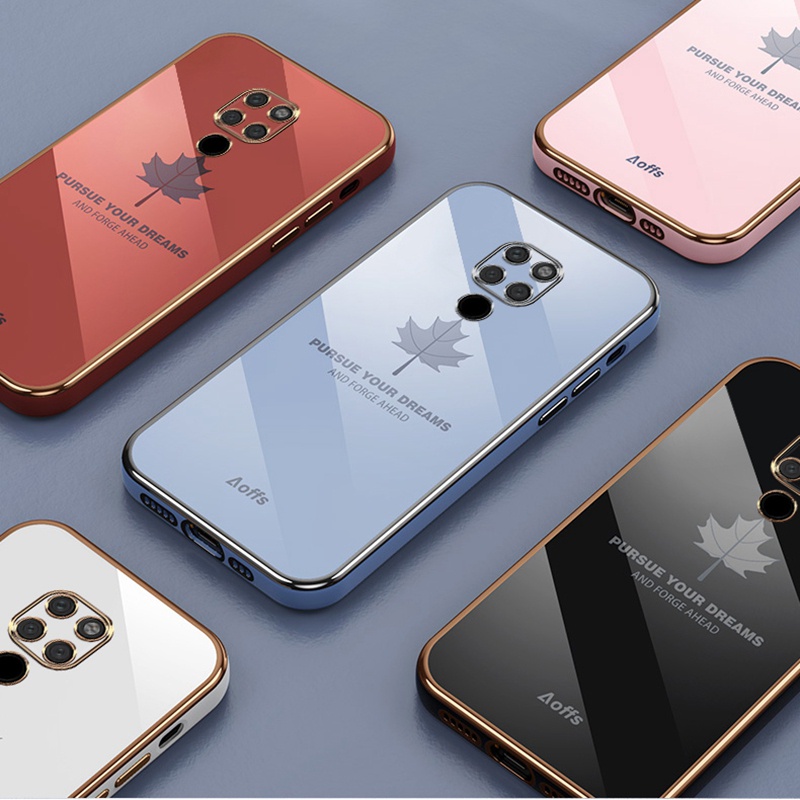 Ốp Điện Thoại Họa Tiết Lá Phong Lấp Lánh Cho Huawei Mate 20 Pro X