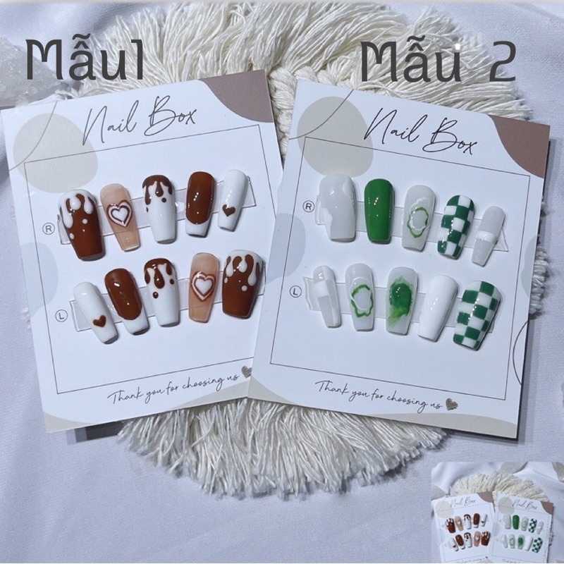 NAIL BOX GIÁ RẺ. SET 10MÓNG UP MỸ VẼ HOẠ TIẾT