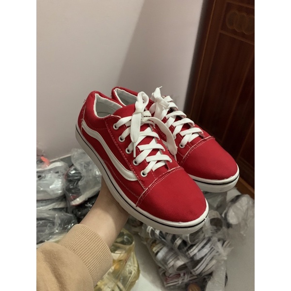 Giày Học Sinh Vans Màu Đỏ